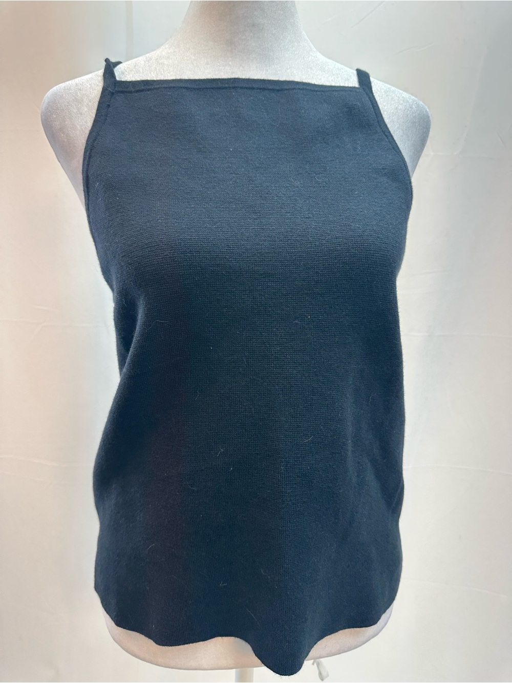 Madewell Black Knit Square-Neck Tank Top M NWTS
